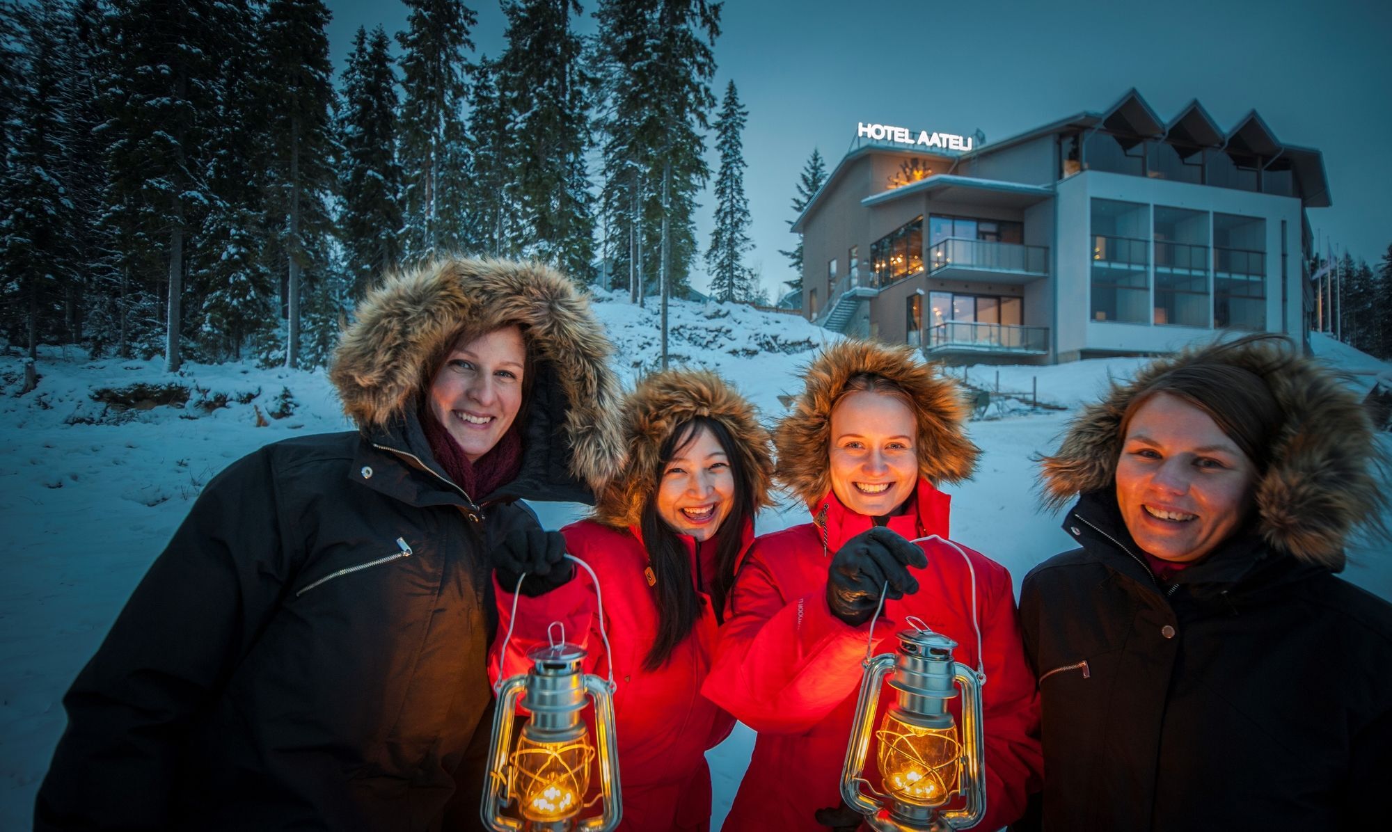 Hotel Aateli Hillside Vuokatti Exteriör bild
